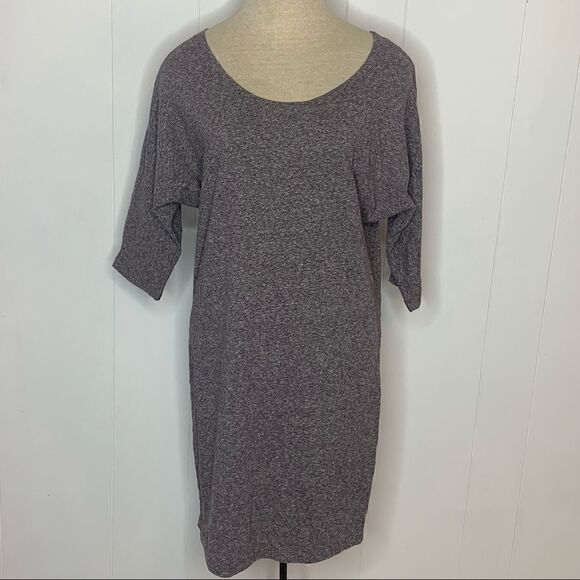 Synergy Organic Clothing Cotton Quinn Dress in Mocha Shift Tshirt Mini Size XS - Picture 1 of 8
